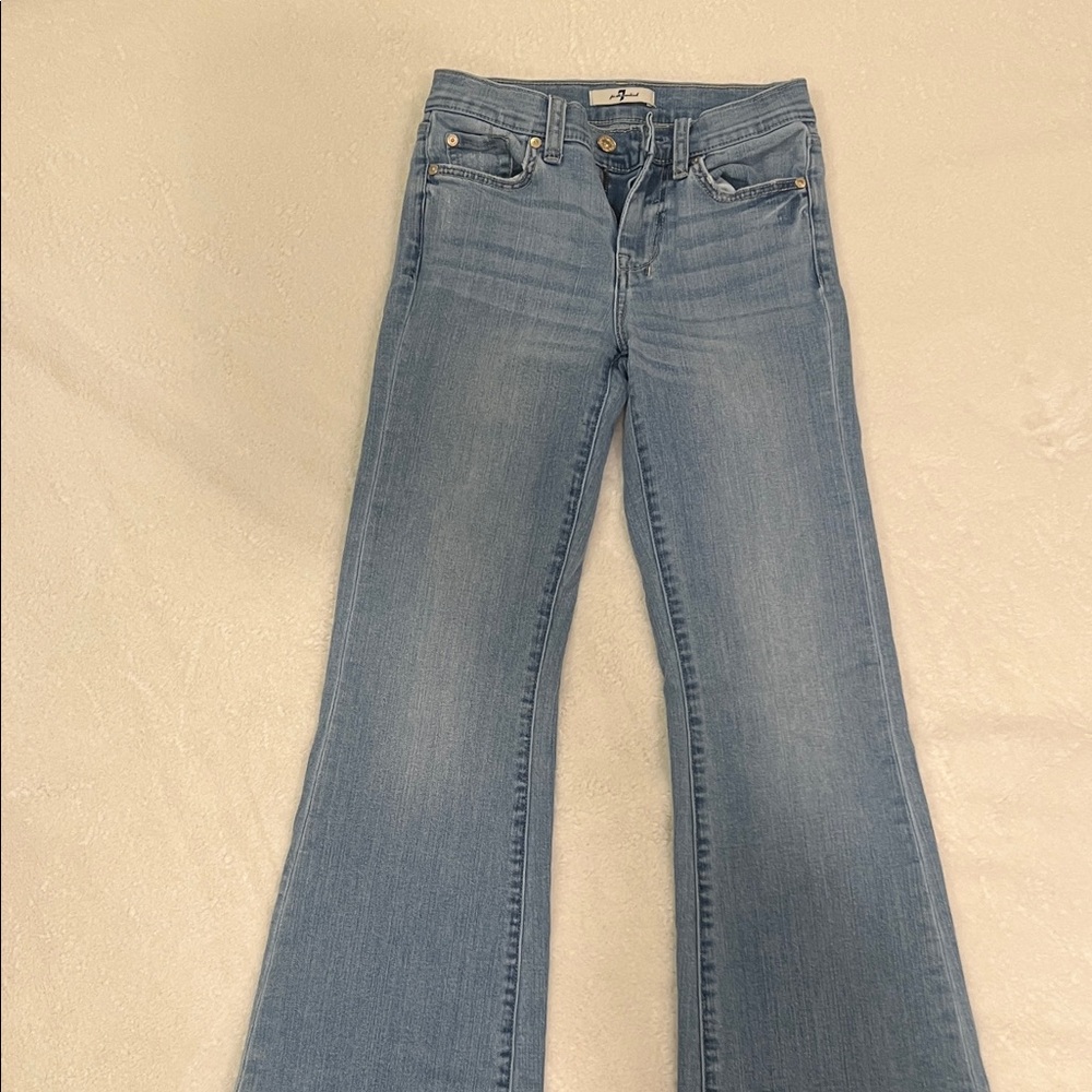 7 For All Mankind Light Blue Flare Jeans